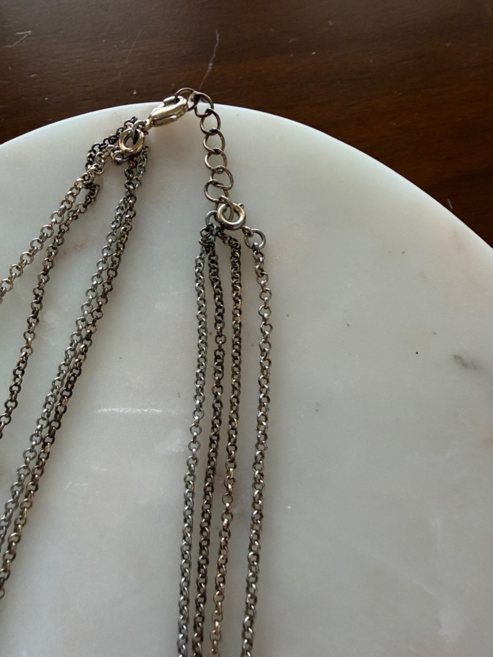 Parklane Gold-Tone Layered Necklace with Black Druzy and Blue Bead Accents - Picture 5 of 5